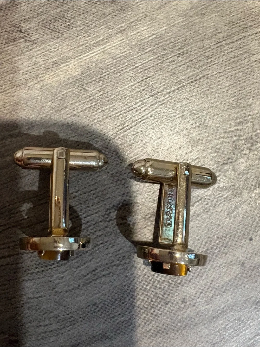 Vintage Dante cufflinks ft. polished round tiger's eye gemstone
